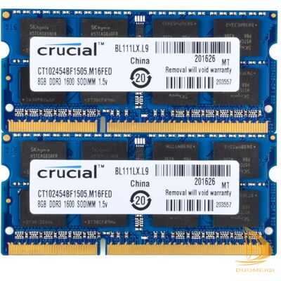 Crucial 2x 8gb 2rx8 Pc3-12800s Ddr3 1600mhz Cl11 Sodimm Ram Laptop Memory -Cvb - Crucial 2x 8gb 2rx8 Pc3-12800s Ddr3 1600mhz Cl11 Sodimm Ram Laptop Memory -Cvb -