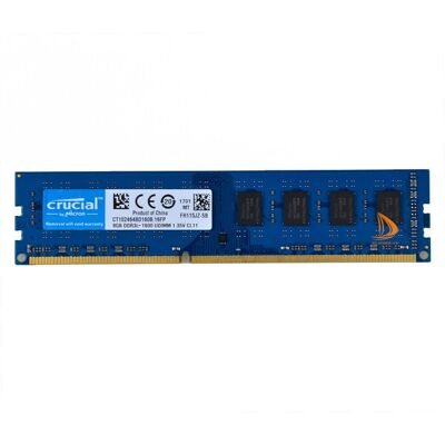 Crucial 8gb 2rx8 Pc3l-12800u Ddr3 1600mhz Desktop Memory Ram Dimm Unbuffered @12 Crucial 8gb 2rx8 Pc3l-12800u Ddr3 1600mhz Desktop Memory Ram Dimm Unbuffered @12