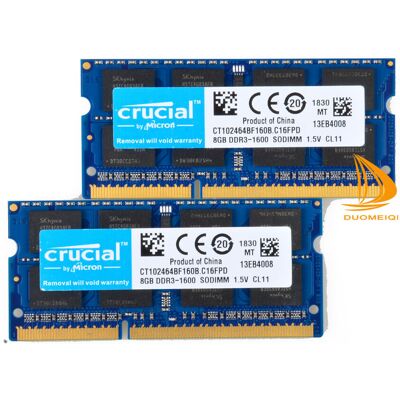 Crucial 2x 8gb 2rx8 Pc3-12800s Ddr3-1600mhz Sodimm Laptop Memory Ram 204pin @dd Crucial 2x 8gb 2rx8 Pc3-12800s Ddr3-1600mhz Sodimm Laptop Memory Ram 204pin @dd