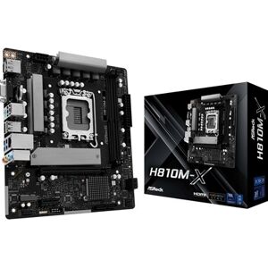 ASRock H810m-X Intel Socket 1851 Motherboard 2 X Ddr5 Dimm Slots 1 X M.2 Socket ASRock H810m-X Intel Socket 1851 Motherboard 2 X Ddr5 Dimm Slots 1 X M.2 Socket