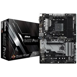 ASRock B450 Pro4 Amd Socket Am4 Atx Vga/hdmi/displayport Ddr4 Usb C 3.1 Mot ASRock B450 Pro4 Amd Socket Am4 Atx Vga/hdmi/displayport Ddr4 Usb C 3.1 Mot