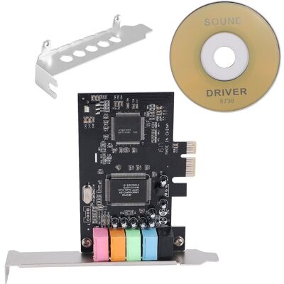 3x(Pcie Sound Card 5.1, Pci Express Surround Card 3d Stereo Audio With High5719 3x(Pcie Sound Card 5.1, Pci Express Surround Card 3d Stereo Audio With High5719