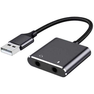 Eurowagens Usb External Sound Card 3.5mm Adapter Usb To Microphones Speaker Sound Adapter Eurowagens Usb External Sound Card 3.5mm Adapter Usb To Microphones Speaker Sound Adapter