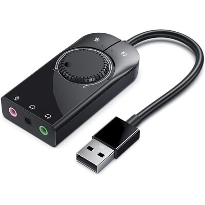 Eurowagens Sound Card Usb Audio Interface External 35mm Microphone Audio Adapter Eurowagens Sound Card Usb Audio Interface External 35mm Microphone Audio Adapter