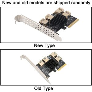 Pci‑e Riser Card Pci‑e X4 1 To 4 Pci Express 16x Slot Adapter Card Usb 3.0 Am Pci‑e Riser Card Pci‑e X4 1 To 4 Pci Express 16x Slot Adapter Card Usb 3.0 Am