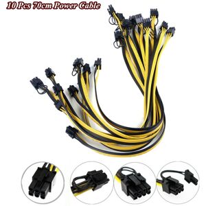 10x 70cm Quality 6pin To 8pin Pci-E Wiring Cable 18awg For Mining Graphics Card 10x 70cm Quality 6pin To 8pin Pci-E Wiring Cable 18awg For Mining Graphics Card