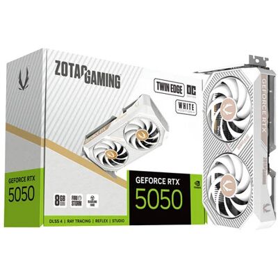 Zotac Nvidia Geforce Rtx 5050 Twin Edge Oc White 8gb Gddr6 Ray-Tracing Graphics Zotac Nvidia Geforce Rtx 5050 Twin Edge Oc White 8gb Gddr6 Ray-Tracing Graphics