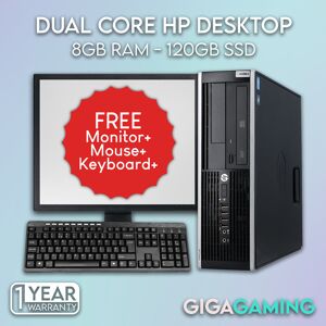 HP Desktop Pc Computer 19" Monitor Bundle With Windows 10 Dual Core 8gb 120gb HP Desktop Pc Computer 19" Monitor Bundle With Windows 10 Dual Core 8gb 120gb