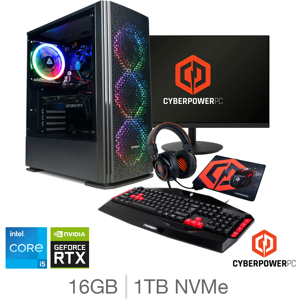 Cyberpowerpc Cyberpower Gaming Pc Bundle, Ryzen 5, 16gb Ram, 1tb Ssd, Geforce Rtx 4060 - New Cyberpowerpc Cyberpower Gaming Pc Bundle, Ryzen 5, 16gb Ram, 1tb Ssd, Geforce Rtx 4060 - New
