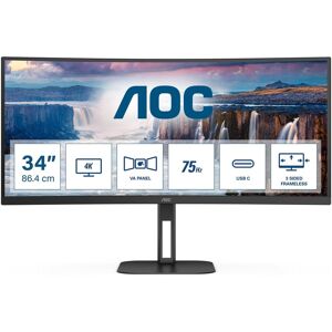 AOC V5 Cu34v5c 34-Inch Ultra-Wide 3440x1440 Quad Hd Curved Monitor AOC V5 Cu34v5c 34-Inch Ultra-Wide 3440x1440 Quad Hd Curved Monitor