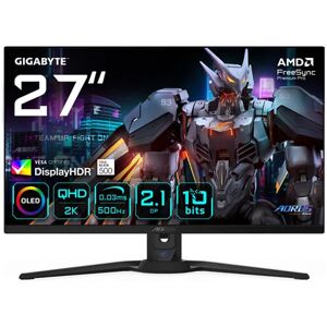 27\" Gigabyte Aorus Fo27q5p Gaming Monitor, Oled, Qhd 2560x1440, 500hz, 0.03ms, 1 27\" Gigabyte Aorus Fo27q5p Gaming Monitor, Oled, Qhd 2560x1440, 500hz, 0.03ms, 1