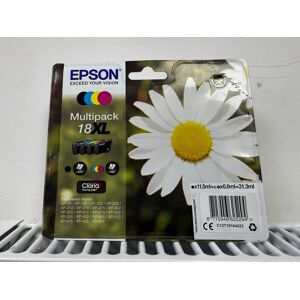 Genuine Original & Sealed Epson 18 Xl Ink Cartridges 4 Black Cyan Magenta Yellow Genuine Original & Sealed Epson 18 Xl Ink Cartridges 4 Black Cyan Magenta Yellow