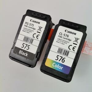 Canon Pg-575 / Cl-576 Genuine Ink Cartridges, Pack Of 2 For Pixma Printers Canon Pg-575 / Cl-576 Genuine Ink Cartridges, Pack Of 2 For Pixma Printers