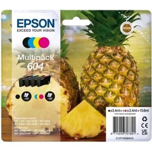 Epson 604 Multipack Ink Cartridges Pineapple For Xp-2200 Xp-3200 Wf2910dwf Bn Epson 604 Multipack Ink Cartridges Pineapple For Xp-2200 Xp-3200 Wf2910dwf Bn