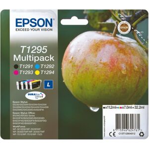 Genuine Epson T1295 Apple Black + Colour Multipack Ink Cartridges Boxed In Date Genuine Epson T1295 Apple Black + Colour Multipack Ink Cartridges Boxed In Date