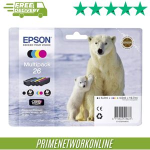 Epson 26 Polar Bear 4-Colour Ink Multipack – Claria Premium (Expired) ⭐⭐⭐⭐⭐ Epson 26 Polar Bear 4-Colour Ink Multipack – Claria Premium (Expired) ⭐⭐⭐⭐⭐