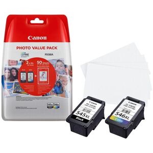 Canon Pg545xl Black & Cl546xl Colour Photo Value Pack For Pixma Mx495 Printer Canon Pg545xl Black & Cl546xl Colour Photo Value Pack For Pixma Mx495 Printer