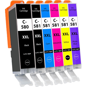 Does Not Apply 6 Ink Cartridges Xxl Compatible With Canon Pgi-580 Cli-581 For Pixma Ts8100 Ts81 Does Not Apply 6 Ink Cartridges Xxl Compatible With Canon Pgi-580 Cli-581 For Pixma Ts8100 Ts81