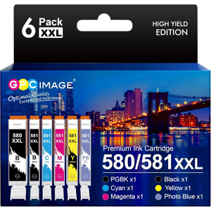 Does Not Apply 6-Pack Pgi-580 Cli-581 Xxl Compatible For Canon 580 581 Ink Cartridges For Ts815 Does Not Apply 6-Pack Pgi-580 Cli-581 Xxl Compatible For Canon 580 581 Ink Cartridges For Ts815