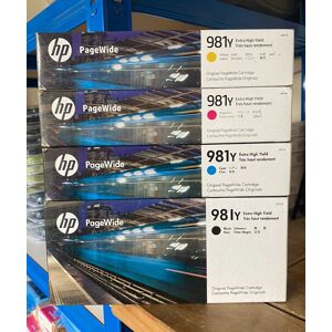 Genuine Hp 981y Extra High Yield Ink Multipack - Cmyk Full Set (Inc Vat) Boxed Genuine Hp 981y Extra High Yield Ink Multipack - Cmyk Full Set (Inc Vat) Boxed