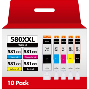 Does Not Apply 10-Pack Cli-581xxl (C/m/y/bk) Pgi-580xxl Ink Cartridges Multipack Compatible For Does Not Apply 10-Pack Cli-581xxl (C/m/y/bk) Pgi-580xxl Ink Cartridges Multipack Compatible For