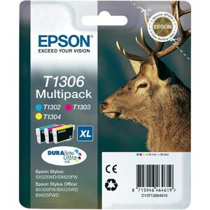 Epson T1306 Genuine/original 3 Ink Cartridges For Sx525wd Sx535wd Sx620fw Wf7525 Epson T1306 Genuine/original 3 Ink Cartridges For Sx525wd Sx535wd Sx620fw Wf7525