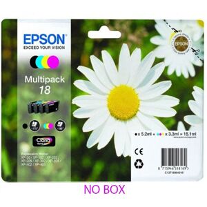 T1806 ( 18 ) 4 Genuine Black & Colour Inks For Epson Expression Home Xp-305 New T1806 ( 18 ) 4 Genuine Black & Colour Inks For Epson Expression Home Xp-305 New