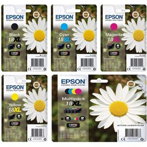 Genuine Epson 18xl, Daisy Ink Cartridges, Xp-305 Xp-315 Xp-322 Xp-325 Xp-402 Lot Genuine Epson 18xl, Daisy Ink Cartridges, Xp-305 Xp-315 Xp-322 Xp-325 Xp-402 Lot