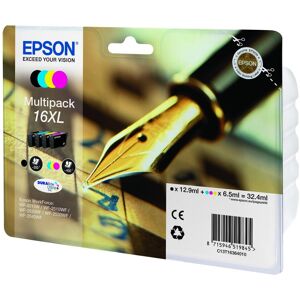 Epson 16xl Genuine Black Cyan Magenta Yellow Ink Cartridge Fountain Pen Full Set Epson 16xl Genuine Black Cyan Magenta Yellow Ink Cartridge Fountain Pen Full Set