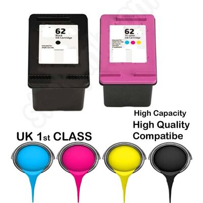 D4world 2 Remaned 62 Bk&c High Quality Inkjet Cartridges For Hp Printer D4world 2 Remaned 62 Bk&c High Quality Inkjet Cartridges For Hp Printer