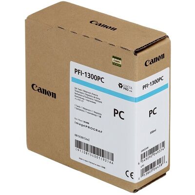 Canon Pfi-1300pc Photo Cyan 330ml Ink Cartridge (0815c001aa) Canon Pfi-1300pc Photo Cyan 330ml Ink Cartridge (0815c001aa)