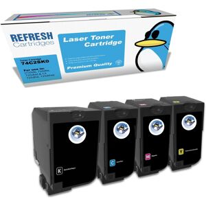 Refresh Cartridges Value Pack 74c2sk0/c0/m0/y0 Toner Set Compatible With Lexmark Refresh Cartridges Value Pack 74c2sk0/c0/m0/y0 Toner Set Compatible With Lexmark