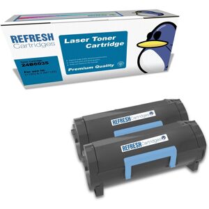 Refresh Cartridges Black 24b6035 Toner Twin Pack Compatible With Lexmark Printer Refresh Cartridges Black 24b6035 Toner Twin Pack Compatible With Lexmark Printer