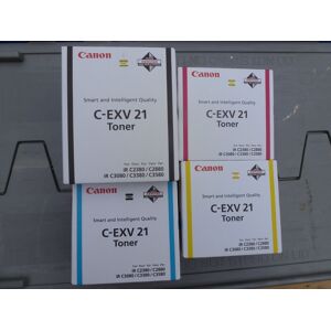 Genuine Canon C-Exv 21 Toners Yellow Magenta Cyan Black Set For Various Devices Genuine Canon C-Exv 21 Toners Yellow Magenta Cyan Black Set For Various Devices