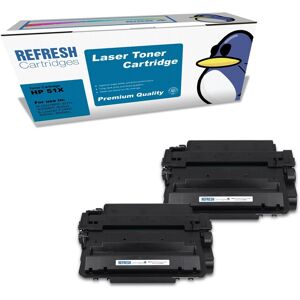 Refresh Cartridges Black Q7551xd Xl Toner Twin Pack Compatible With Hp Printers Refresh Cartridges Black Q7551xd Xl Toner Twin Pack Compatible With Hp Printers