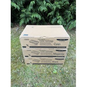 Genuine Xerox Phaser 6100 Toner Cartridge Cyan Magenta Black 106r00684 80 81 New Genuine Xerox Phaser 6100 Toner Cartridge Cyan Magenta Black 106r00684 80 81 New