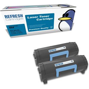 Refresh Cartridges Black 502h Toner Twin Pack Compatible With Lexmark Printers Refresh Cartridges Black 502h Toner Twin Pack Compatible With Lexmark Printers
