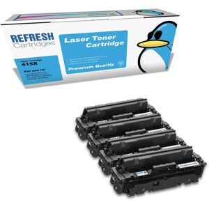 Refresh Cartridges Full Set Of 4 #415x Toners Compatible With Hp Printers Refresh Cartridges Full Set Of 4 #415x Toners Compatible With Hp Printers
