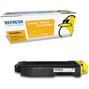 Refresh Cartridges Yellow Tk-5280y Toner Compatible With Kyocera Printers Refresh Cartridges Yellow Tk-5280y Toner Compatible With Kyocera Printers