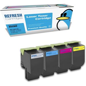 Refresh Cartridges Full Set 4 Pack 802s Toners Compatible With Lexmark Printers Refresh Cartridges Full Set 4 Pack 802s Toners Compatible With Lexmark Printers