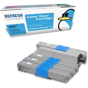 Refresh Cartridges Full Set Pack 4x4469 Toners Compatible With Oki Printers Refresh Cartridges Full Set Pack 4x4469 Toners Compatible With Oki Printers