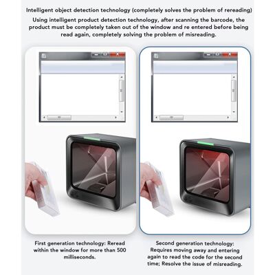 、1d 2d Desktop Barcode Scanner Usb Plug And Play Infrared Precise Sensing Om 、1d 2d Desktop Barcode Scanner Usb Plug And Play Infrared Precise Sensing Om