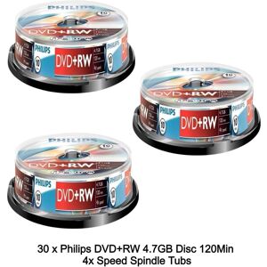 Philips 4.7GB DVD+RW Rewritable Discs - DVD+RW Discs Philips 4.7GB DVD+RW Rewritable Discs - DVD+RW Discs