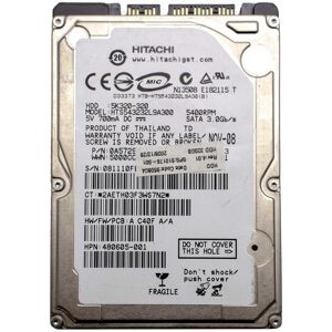 Hitachi Hts543232l9a300 Hard Disk 320gb Sata 2.5\" Internal Notebook Refurbished Hitachi Hts543232l9a300 Hard Disk 320gb Sata 2.5\" Internal Notebook Refurbished