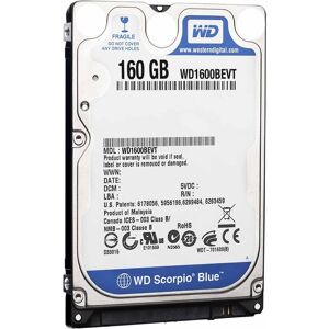 Hard Disk 160gb Western Digital Sata 2.5\" Wd1600bevt Internal Refurbished Hard Disk 160gb Western Digital Sata 2.5\" Wd1600bevt Internal Refurbished