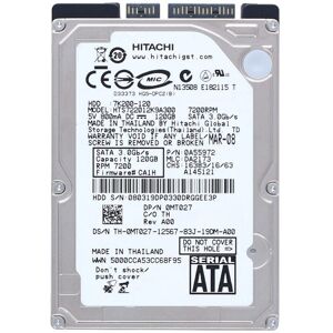 Dell Mt027 120gb 2.5in Sata 7.2k 3gbps Hdd - 1yr Warranty Dell Mt027 120gb 2.5in Sata 7.2k 3gbps Hdd - 1yr Warranty
