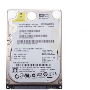 Western Digital Wd Wd1200bevs Hard Disk 120gb Hdd Sata 2.5\" Internal Notebook Laptop Refurbished Western Digital Wd Wd1200bevs Hard Disk 120gb Hdd Sata 2.5\" Internal Notebook Laptop Refurbished