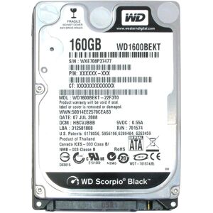 Hard Disk 160gb Western Digital Sata 2.5\" Wd1600bekt Internal Refurbished Hard Disk 160gb Western Digital Sata 2.5\" Wd1600bekt Internal Refurbished