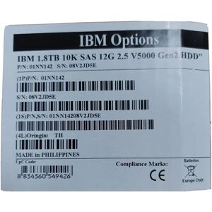 Lenovo 1.8tb 10k Sas 12gb/s 2.5-Inch Hard Drive V5000 01nn142 New Opened Not Used Lenovo 1.8tb 10k Sas 12gb/s 2.5-Inch Hard Drive V5000 01nn142 New Opened Not Used