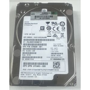 HP Enterprise Eg001800jwjnr-Rfb 1.8tb Sas 10k Sc 512e Ds HP Enterprise Eg001800jwjnr-Rfb 1.8tb Sas 10k Sc 512e Ds